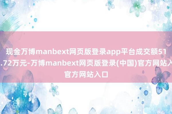 现金万博manbext网页版登录app平台成交额5175.72万元-万博manbext网页版登录(中国)官方网站入口