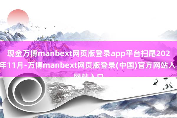 现金万博manbext网页版登录app平台扫尾2025年11月-万博manbext网页版登录(中国)官方网站入口